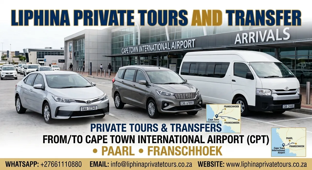 (CPT)PRIVATE AIRPORT TRANSFER To/From Franschhoek, Paarl and willington